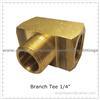 Brass Branch Tee,1/4