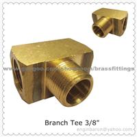 Brass Branch Tee,3/8