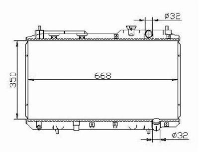 Auto Radiator For HONDA STREAM 1.7 RN1/K17A 16V 01-04 AT OEM:19010PS901