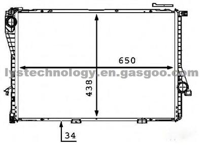 Auto Radiator Pa66 Gf30 For BMW 530I/545I 01-04 OEM:17111436060