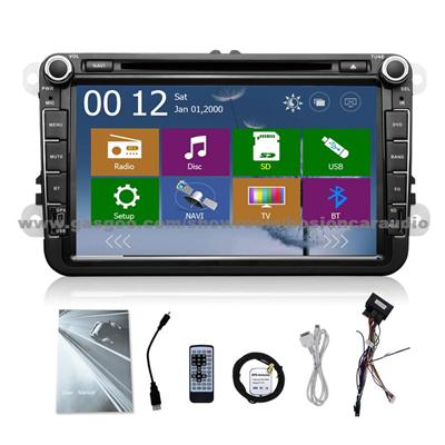 Double Dins Car Media Stereo With GPS Multifunctional For VW