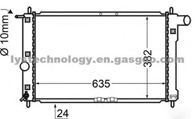 Auto Radiator For DAEWOO LANOS AT OEM:96182261