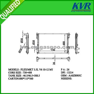 New Radiator FOR FORD FLEX 3.5L V6 10-12 OEM AA8Z8005C