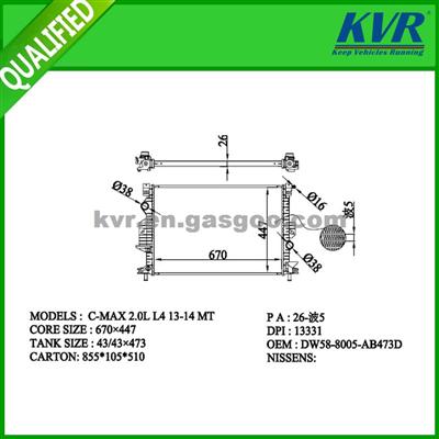 Oil Filled Radiator FOR FORD C-MAX 2.0L L4 13-14 OEM DW588005AB473D
