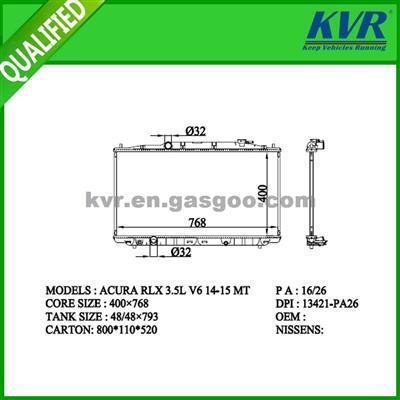 OE Quality Radiator FOR HONDA ACURA RLX 3.5L V6 14-15 DPI 13421