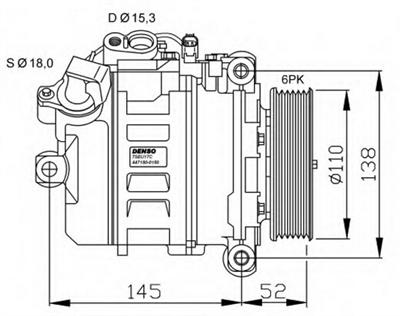 AC Compressor For BMW E66 730 OE:64526956715