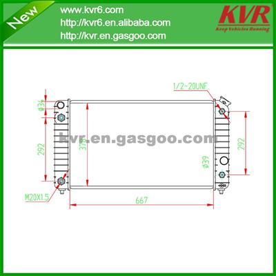 Die-Casting Aluminum Radiato FOR CHEVROLET S10 OEM 52472963 /52406435