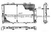 Aluminum Radiator Core For Mercedes-Benz W140 300Series 350SD TD 92 AT OEM:1405001303 1405002303