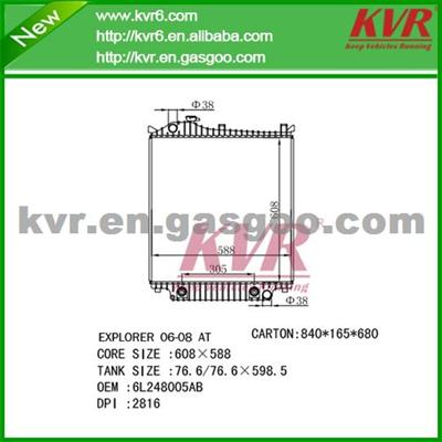 Aluminum Car Radiator FOR FORD EXPLORER 06-08 / MOUNTAINEER 06-09 OEM 6L248005AB