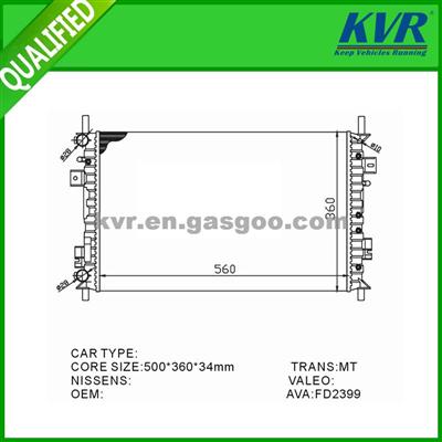 Radiator Manufacturers China FOR FORDFIESTA ECOSPORT FIRST CS/A TM 1.6,1.0 SC.. OEM 1092370