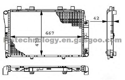 Aluminum Radiator Core For Mercedes-Benz W140 300Series 350SD TD 92 AT OEM:1405001303 1405002303