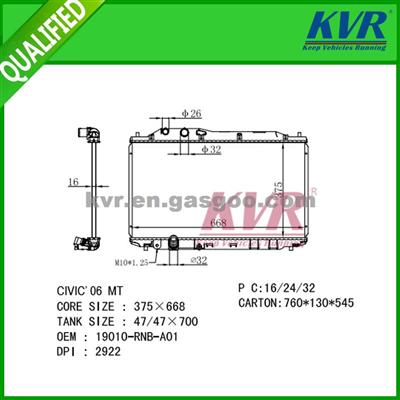 Luxury Radiator FOR HONDA CIVIC 06 98-02 OEM 9010-RNB-A01