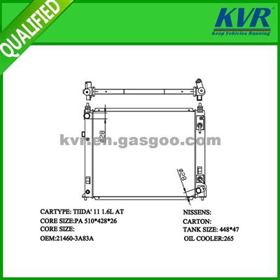 Oil Filled Radiator FOR OPEL TIIDA 11 1.6L 11-13 OEM 21460-3A83A