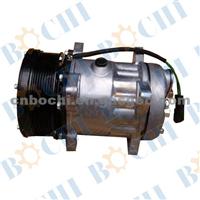 Excellent 7H15 138mm 24V Air Conditioner Compressor For Excavator