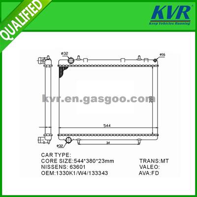 OE Radiator FOR PEUGEOT 307 06/07 06-07 OEM 1330.K1/W4/133343