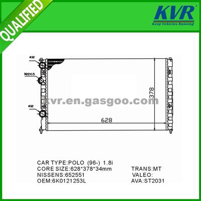 Aluminum Car Radiator FOR VW LUPO /POLO OEM 1HM121253D