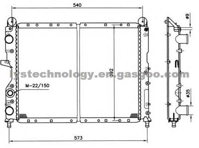 TOP RADIATOR, AUTO RADIATOR, ALUMINUM RADIATOR FOR FIAT 7641779