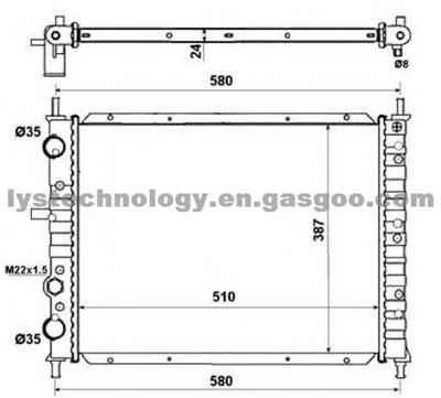 TOP RADIATOR, AUTO RADIATOR, ALUMINUM RADIATOR FOR FIAT 46400850