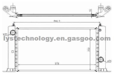 Auto Radiator For Fiat / Stilo 1.2 1.4 1.6 16V - 46766167,46799894,51735217