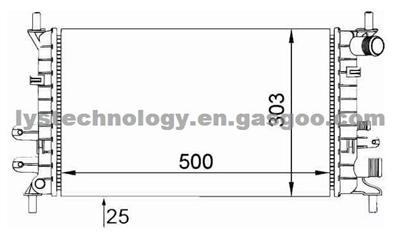 Radiator For Ford -- 1106768,6550324,91AB8005AE,AF