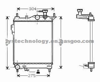 Car Radiator For Hyundai/Getz 1.1 1.3 -- 253101C200