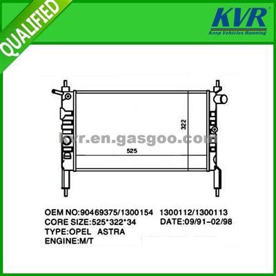 Die-Casting Aluminum Radiato FOR OPEL ASTRA F 1.4i 1991- OEM 90469375 /1300154