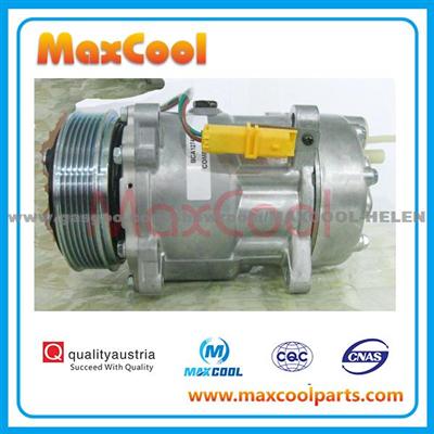 SD7V16 6453LX / 6453LQ / 1240 / Genuine Fiat Auto Ac Compressor Ullysse 2002-2011 JTD Diesel AIR CON COMPRESSOR PUMP 9646416780