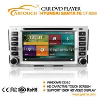 Capacitance Touch Screen Car Dvd Player Car Dvd Gps Car Audio System For Hyundai Santa Fe