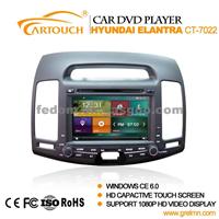 Capacitance Touch Screen Car Dvd Player Car Dvd Gps Car Audio System For Hyundai Elantra