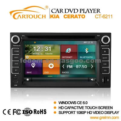 Capacitance Touch Screen Car Dvd Player Car Dvd Gps Car Audio System For Kia Cerato