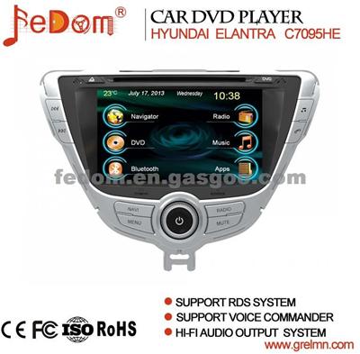 Car DVD GPS For Hyundai Elantra 2012 With Touch Screen,Built-In Bluetooth,TV Receiver,Rearview Camera,3G Optional