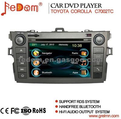 2 Din Car Dvd Player With Radio/ Gps Audio System For Toyota Corolla