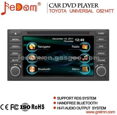 Toyota Universal (Hilux/ RAV4/ Old Corolla EX/ Old Prado/ Vios/ Yaris/ FJ Cruiser/ Fortuner/ Innova) Digital Car DVD Player With RDS Radio