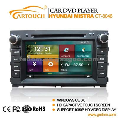 Capacitance Touch Screen Car Dvd Player Car Dvd Gps Car Audio System For Hyundai Mistra