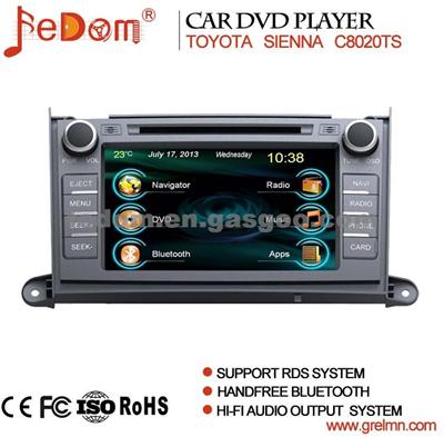 Toyota Sienna 2 Din In Dash Car DVD Player GPS Nevigation With Bluetooth