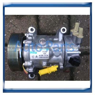 SANDEN 6C12 SD6C12 Auto Ac Compressor Peugeot 207 307 408 Citroen C2 C4 9659875780 6453QJ 6453QK 6453WK 6453WL 96519109 96598757