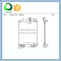 Auto Radiator 16400-B2030-000 DAIHATSU Steel Panel Radiator