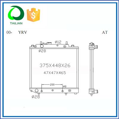 DAIHATSU Auto Radiator 16400-97407-000 Made In China