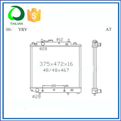 DAIHATSU Cooling System 16400-97405-000 Car Radiator Suppliers