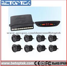 Betoptek 8 Sensors For Front & Rear View System 8 Ultrasonic In-Bumper Sensors (4 Front, 4 Rear)
