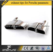 2pcs/Set 304 Steel Exhaust Muffler Tips For Porsche Panamera 2010-2013