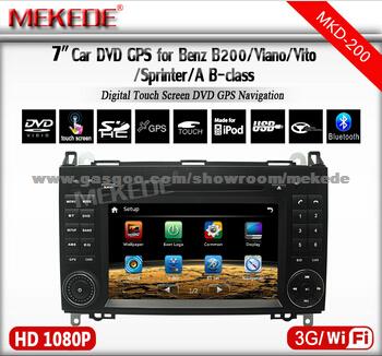 CAR Multimedia PLAYER FOR Mercedes Benz B200 A160 Viano Vito CAR DVD GPS NAVI RADIO TV IPOD BLUETOOTH 1080p Video 10EQ Band