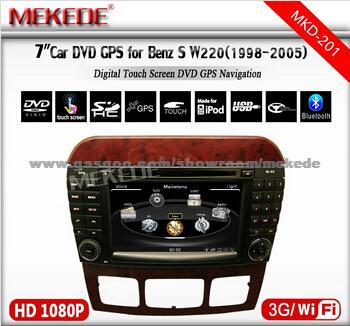 Factory Price In Dash Special Car DVD Player For Benz S W220 With Stereo Radio Bluetooth Phone Multi Functions