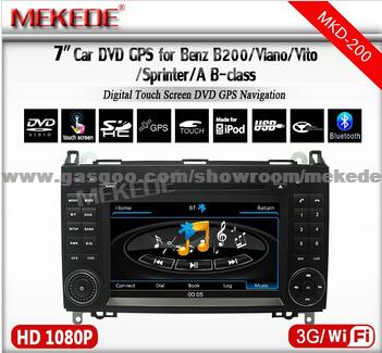 2 Din Car Cassette GPS Navigation Player For Benz B200 A-W169 B-W245 Viano Vito With Bluetooth IPOD GPS 3G /WIFI TV Radio