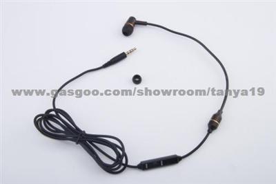 Wood New Earphone With Metal Shield Wire For Phones Players