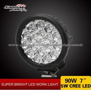 90W Jeep Offroad Waterproof 7 Inch LED Work Lamp