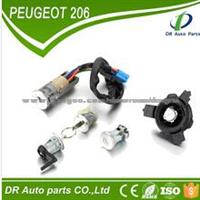 DR01High Precision Casting China Manufacturer Car Door Lock For Peugeot 206 Cylinder Lock Set