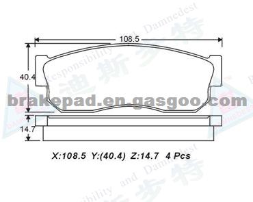 BRAKE PAD For SUBARU D233-7147 （OE:41060-01A25）