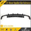 Carbon Fiber Rear Bumper Diffuser With Quad Exhaust Pipe Dual Outlet Fit VW Scirocco R