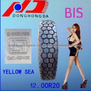 Bis Certificated 12.00R20 Yellow Sea For India Truck Tire